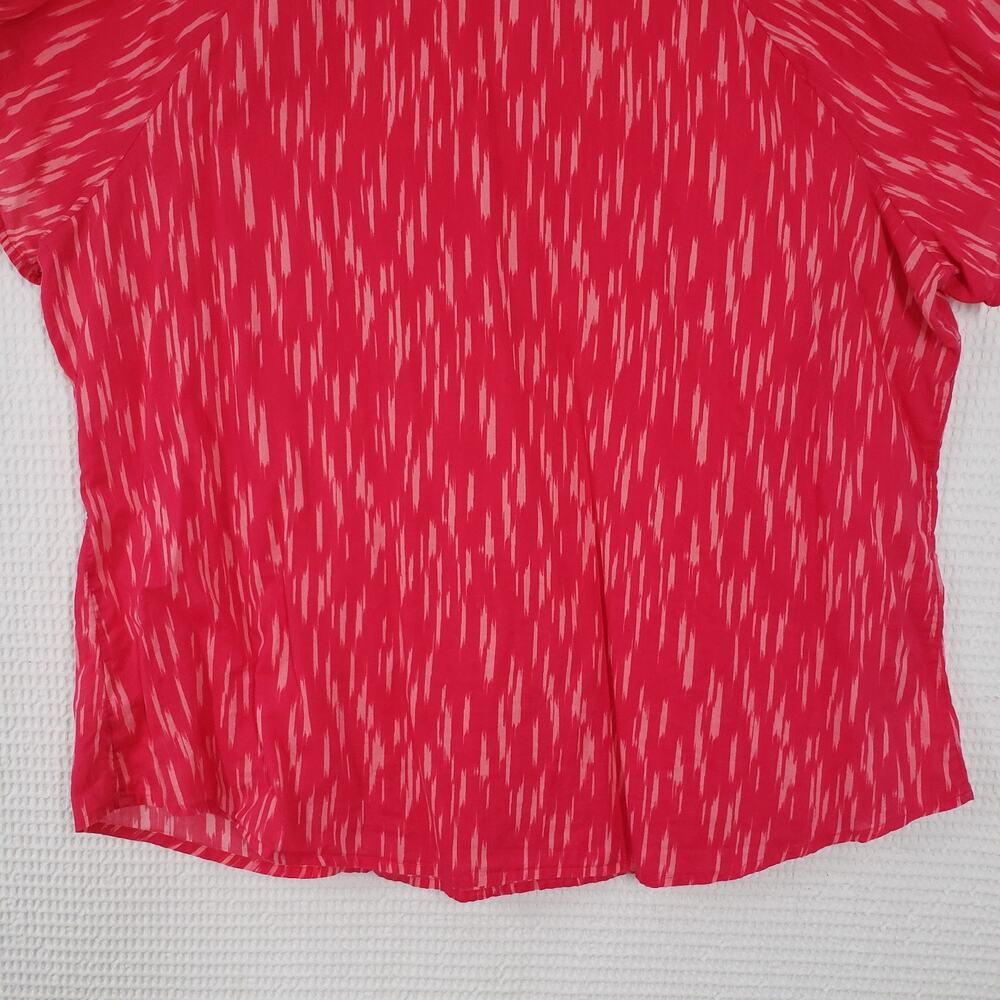 Old Navy Top Womens XXL Pink Cotton Lightweight Preppy Colorful Pattern Bohemian - Picture 16 of 16
